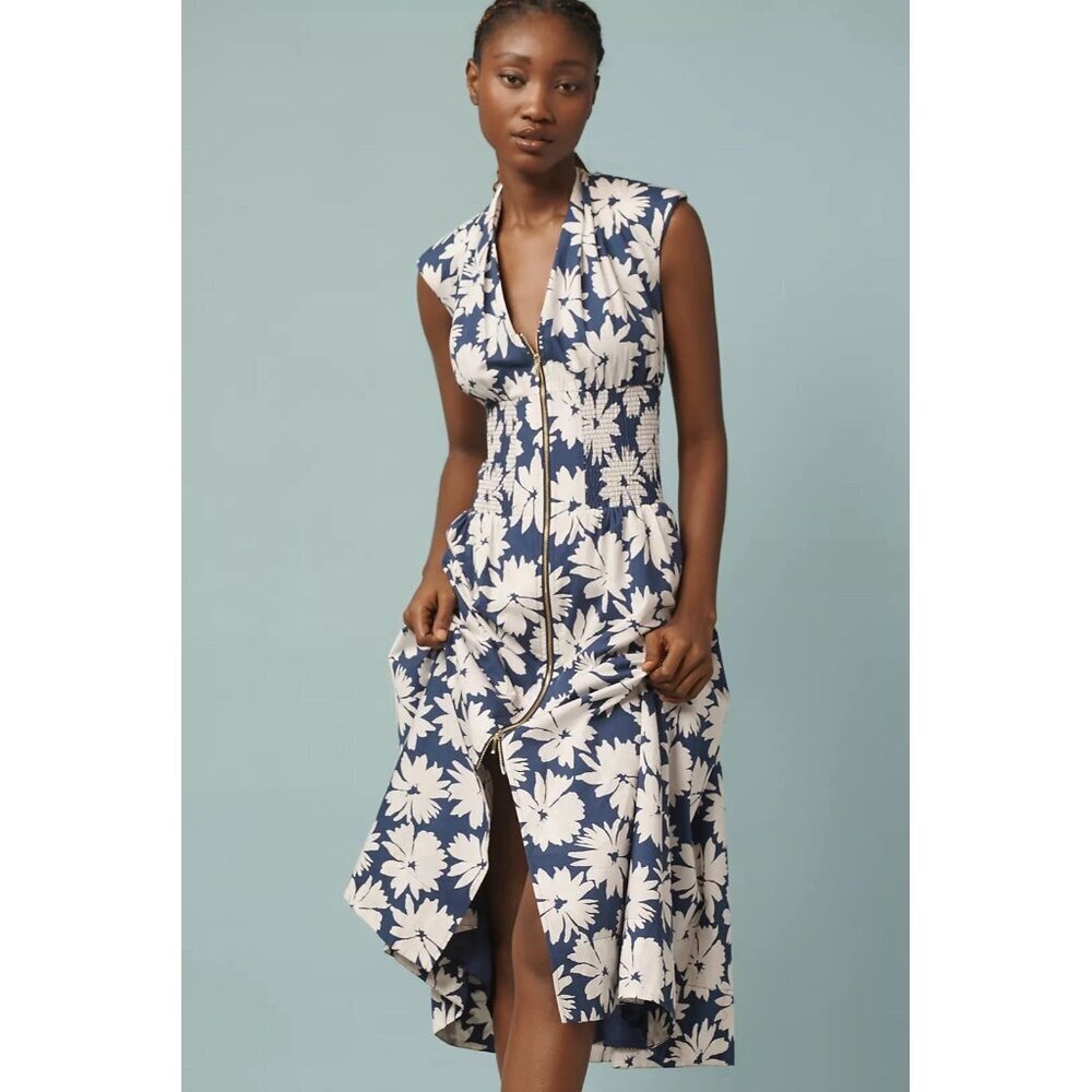 NWT Size XL - Anthropologie The Tommie Cotton Zip-Front Midi Dress (NWT US$ 170)